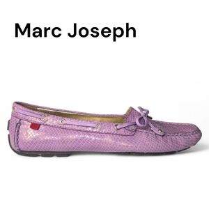 Marc Joseph New York Cypress Hill Snake Embossed Loafers Size 9